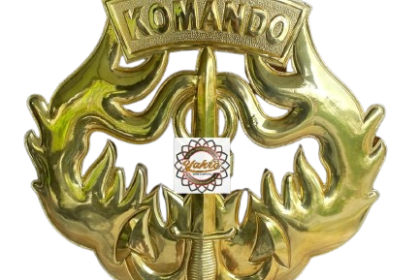 Kerajinan Tembaga Kuningan Logo Wings Komando Custom Kuningan